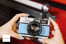Load image into Gallery viewer, OLYMPUS 35DC ✨北欧ブルーレザー仕上げ🦕🌳完動/実写済み|40mm F1.7|露出計OK|整備済み