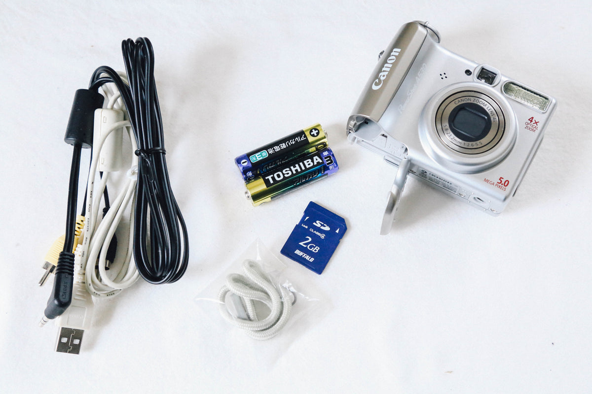 📸 Canon PowerShot A530｜レトロかわいいシルバーボディ✨単三