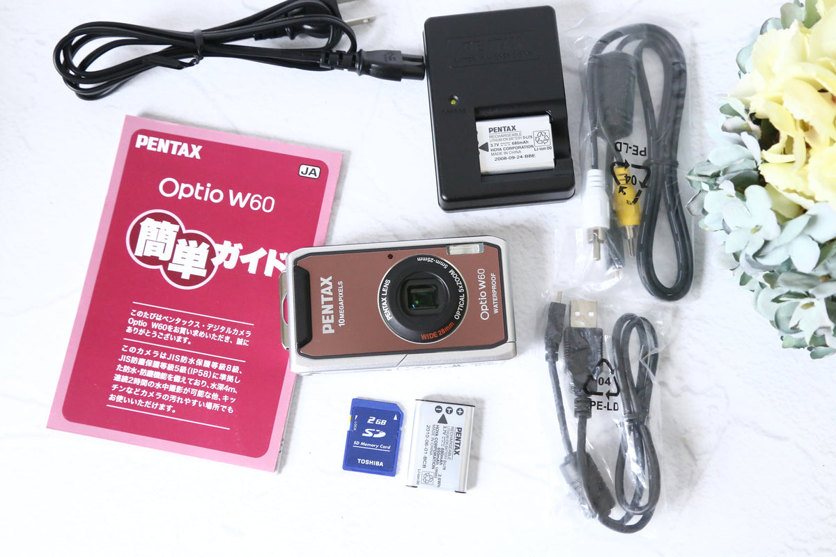 PENTAX Optio W60 コンデジ Amazon | Pentax Optio W60 10MP 防水デジタルカメラ 5倍光学