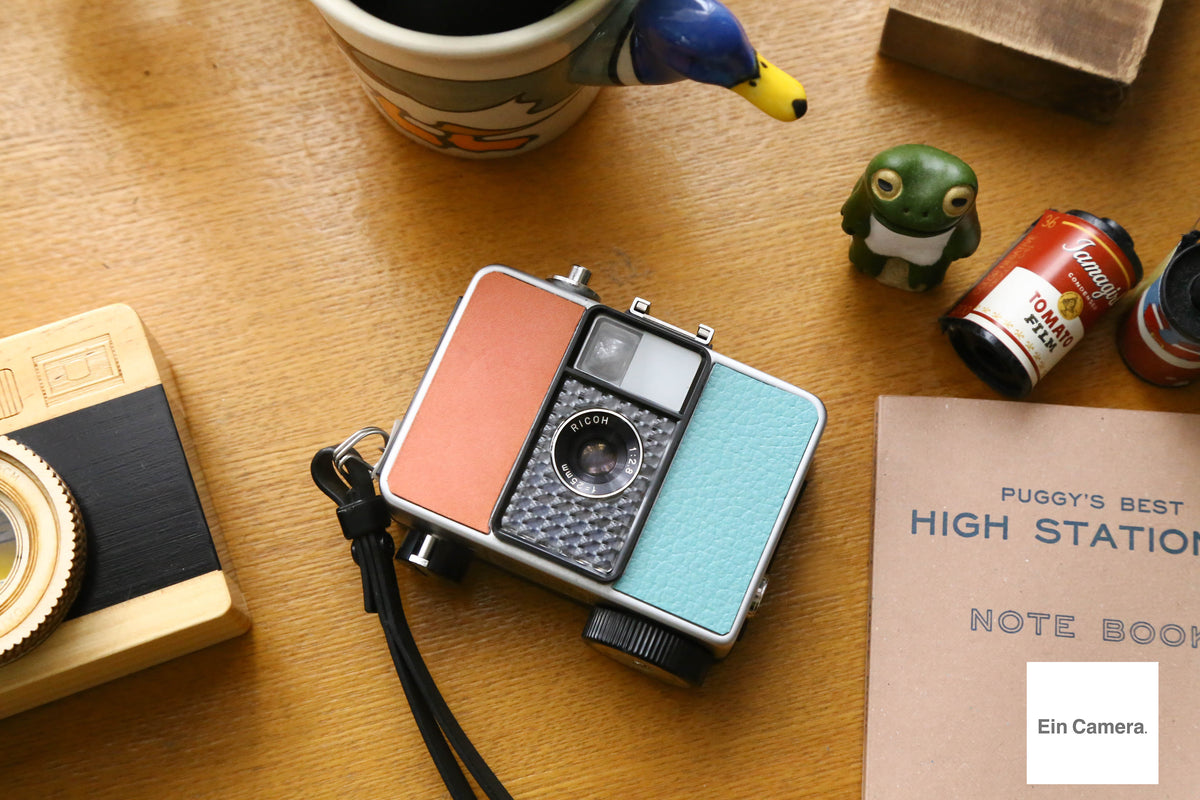 RICOH AUTO HALF E2 フラミンゴXピーコックブルー🦩🩵【完動品