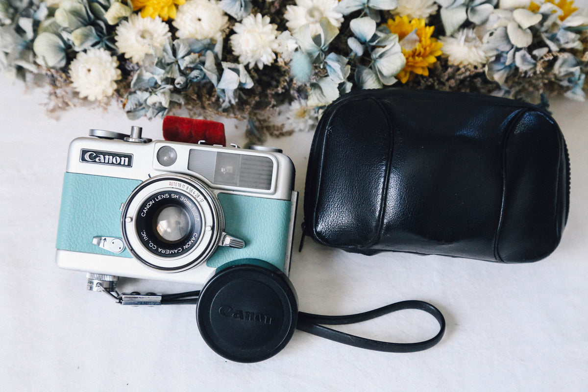 値下げ　完動品 ◉ Canon demi ハーフカメラ　フィルムカメラ Canon Demi EE-17 喫茶店のメロンクリームソーダ🍈🥤 完動品・ハーフ