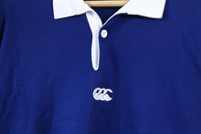 画像をギャラリービューアに読み込む, Canterbury OLYMPUS カンタベリー オリンパス 長袖 ラガーシャツ ポロシャツ ブルー 古着