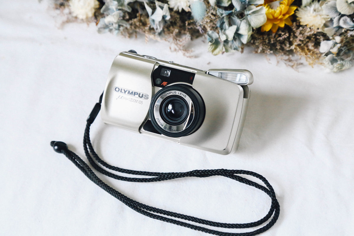 【美品】OLYMPUS μ ZOOM 105 人気コンパクトフィルムカメラ OLYMPUS μ Zoom105【完動品】全自動人気No.1 コンパクトフィルムカメラ