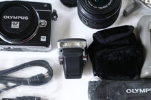 Load image into Gallery viewer, Olympus PEN mini E-PM2 & 14-42mm レンズキット【完動品】美品✨ 超軽量ミラーレスデジタル一眼レフ📸初心者にも扱いやすい万能モデル🔰