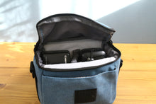 画像をギャラリービューアに読み込む, お洒落なカメラバッグ ブルー【新品】