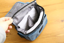 画像をギャラリービューアに読み込む, お洒落なカメラバッグ ブルー【新品】
