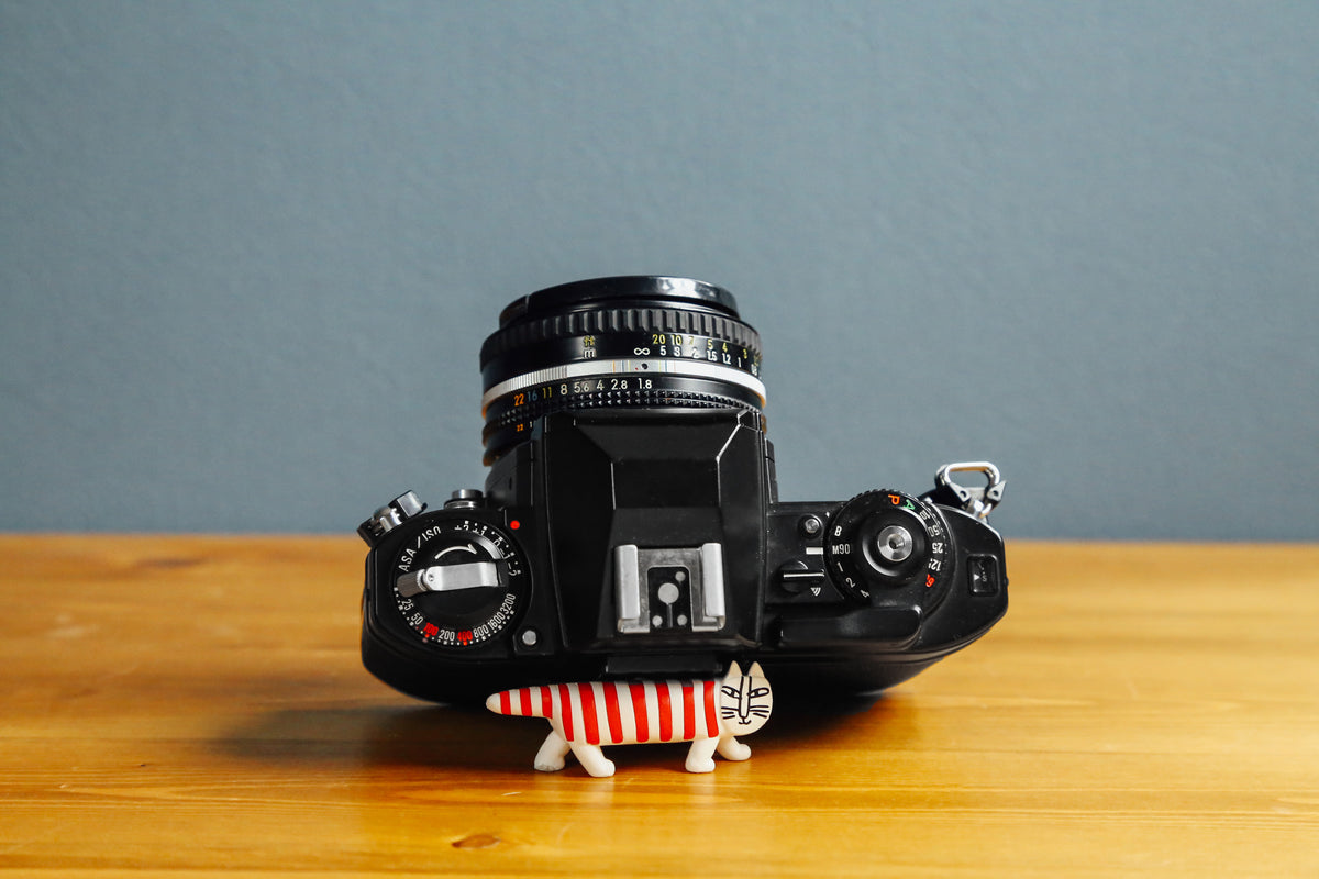 【完動品】Nikon FG + 55mm f3.5 フイルム一眼レフ 動作確認済 Nikon FG【完動品】 – Ein Camera