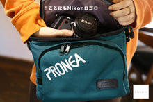 画像をギャラリービューアに読み込む, NikonxPRONEAコラボ 未使用カメラバッグ ブルーグリーン
