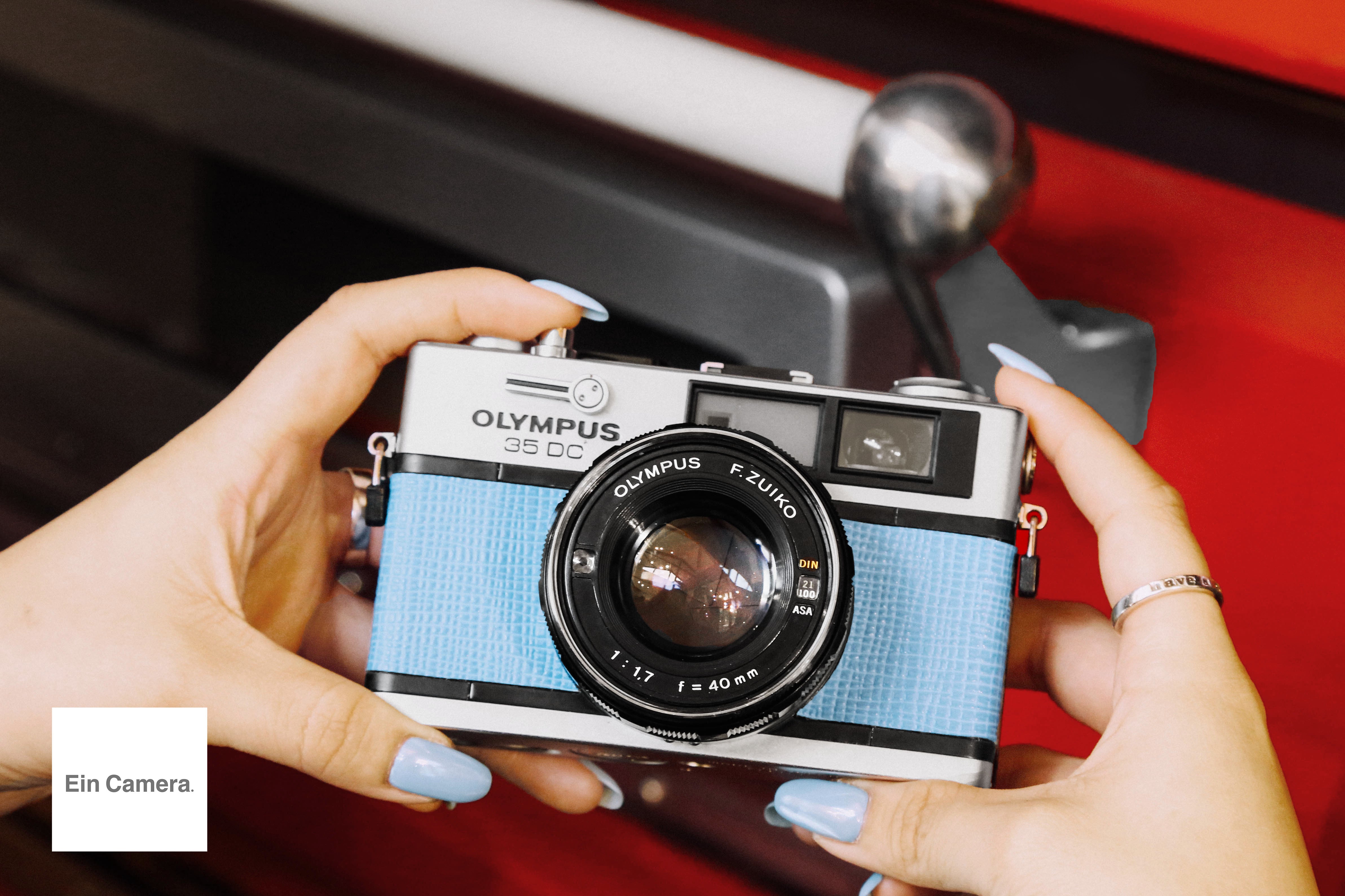 OLYMPUS 35DC ✨北欧ブルーレザー仕上げ🦕🌳完動/実写済み｜40mm F1.7