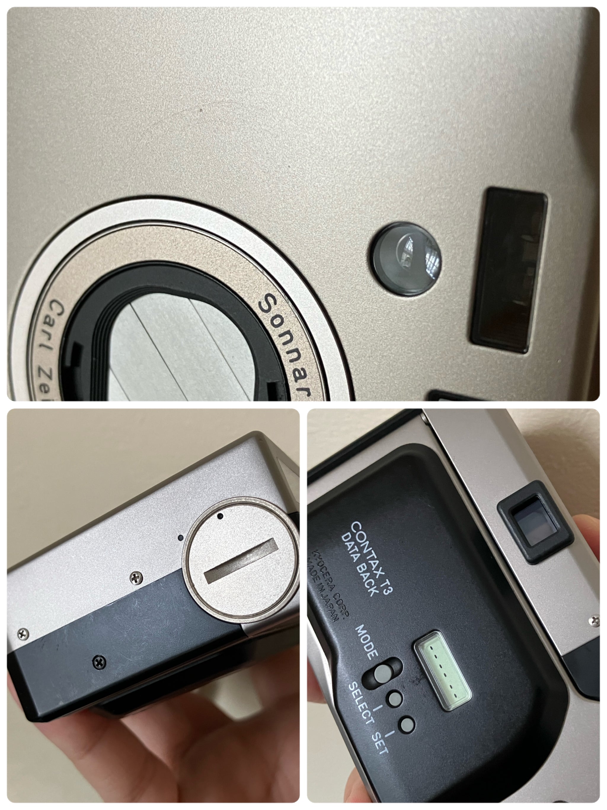 CONTAX T3 DATA BACK、ケース、説明書などまとめて　箱付き Yahoo!オークション -「contax t3 データバック」の落札相場