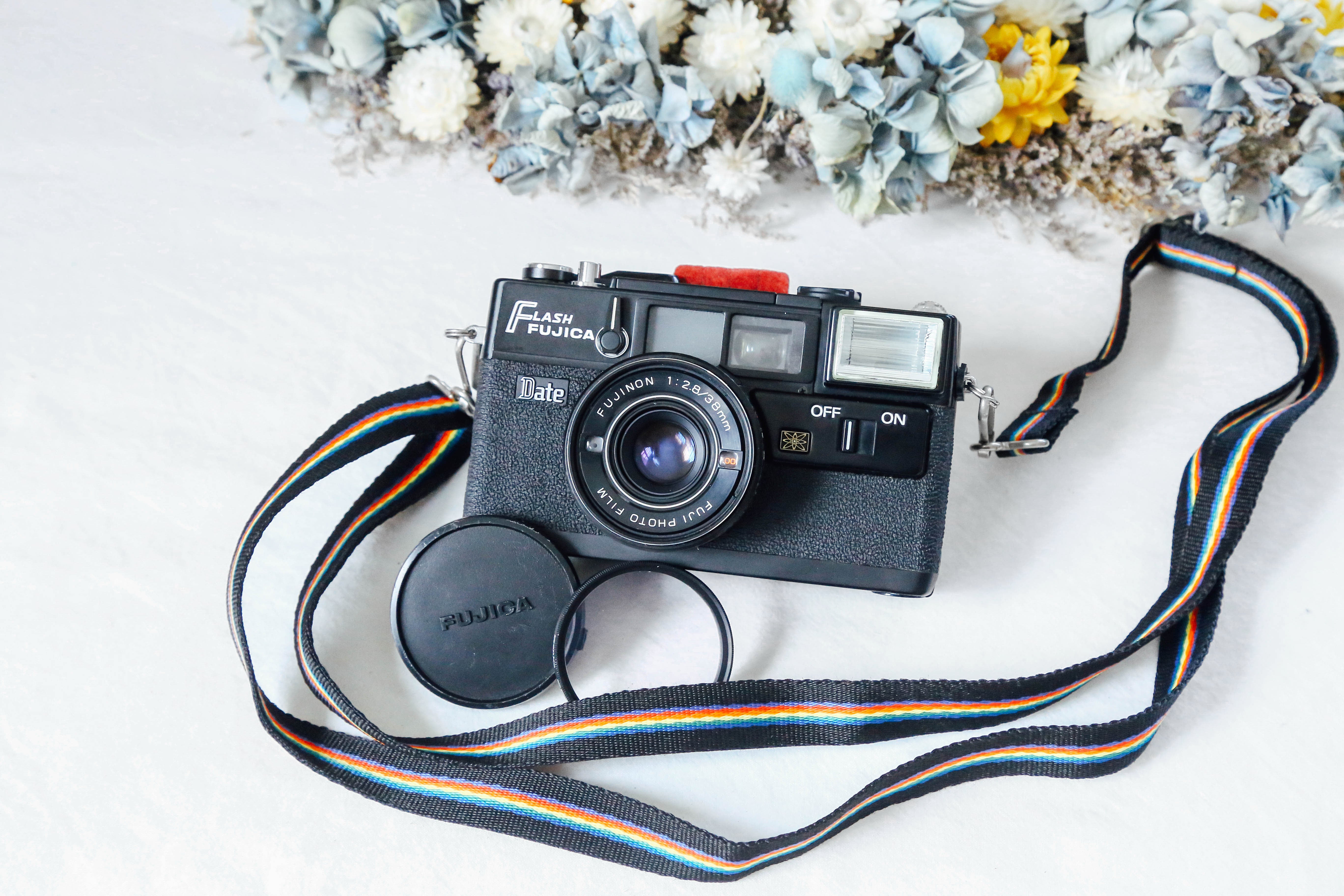 Flash FUJICAフィルムカメラ 売り切れ FUJIFILM FUJICA GE 電池ｱﾀﾞﾌﾟﾀｰ付（中古 フィルム