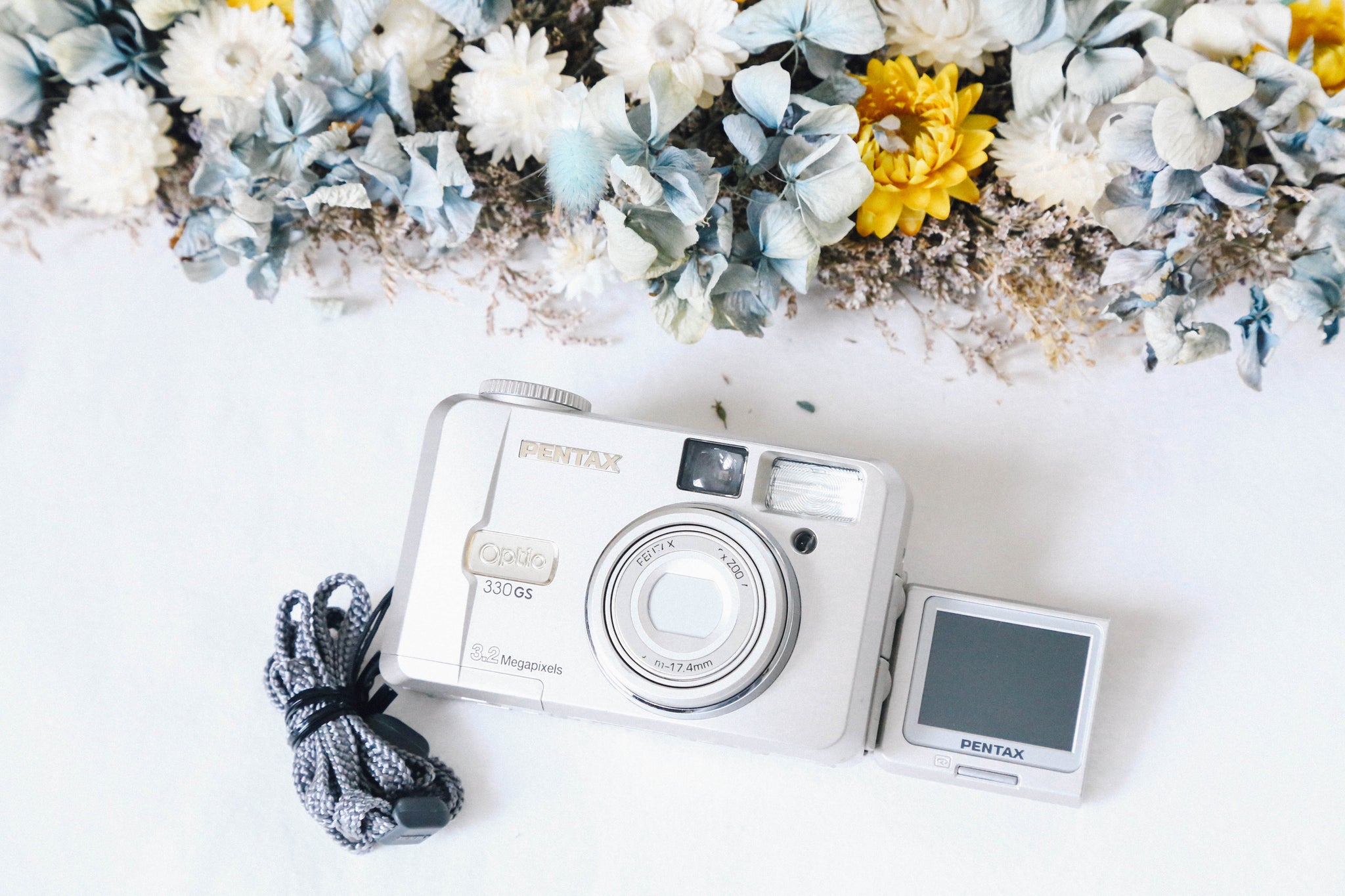 📸PENTAX OPTIO 330GS｜自撮りできるレトロデジカメ✨【完動品