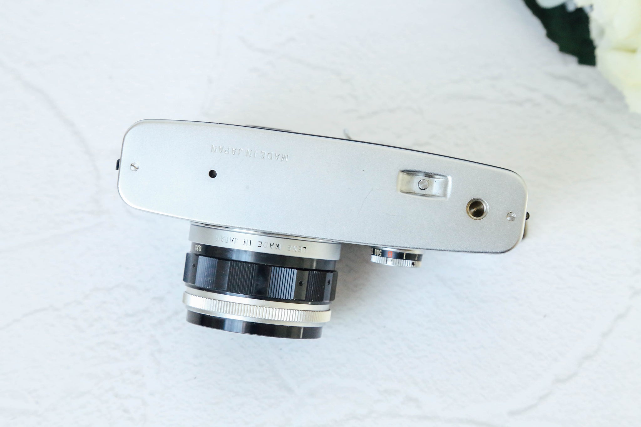 OLYMPUS PEN F 珍しい赤文字の花柄【完動品】【希少】一眼レフハーフ
