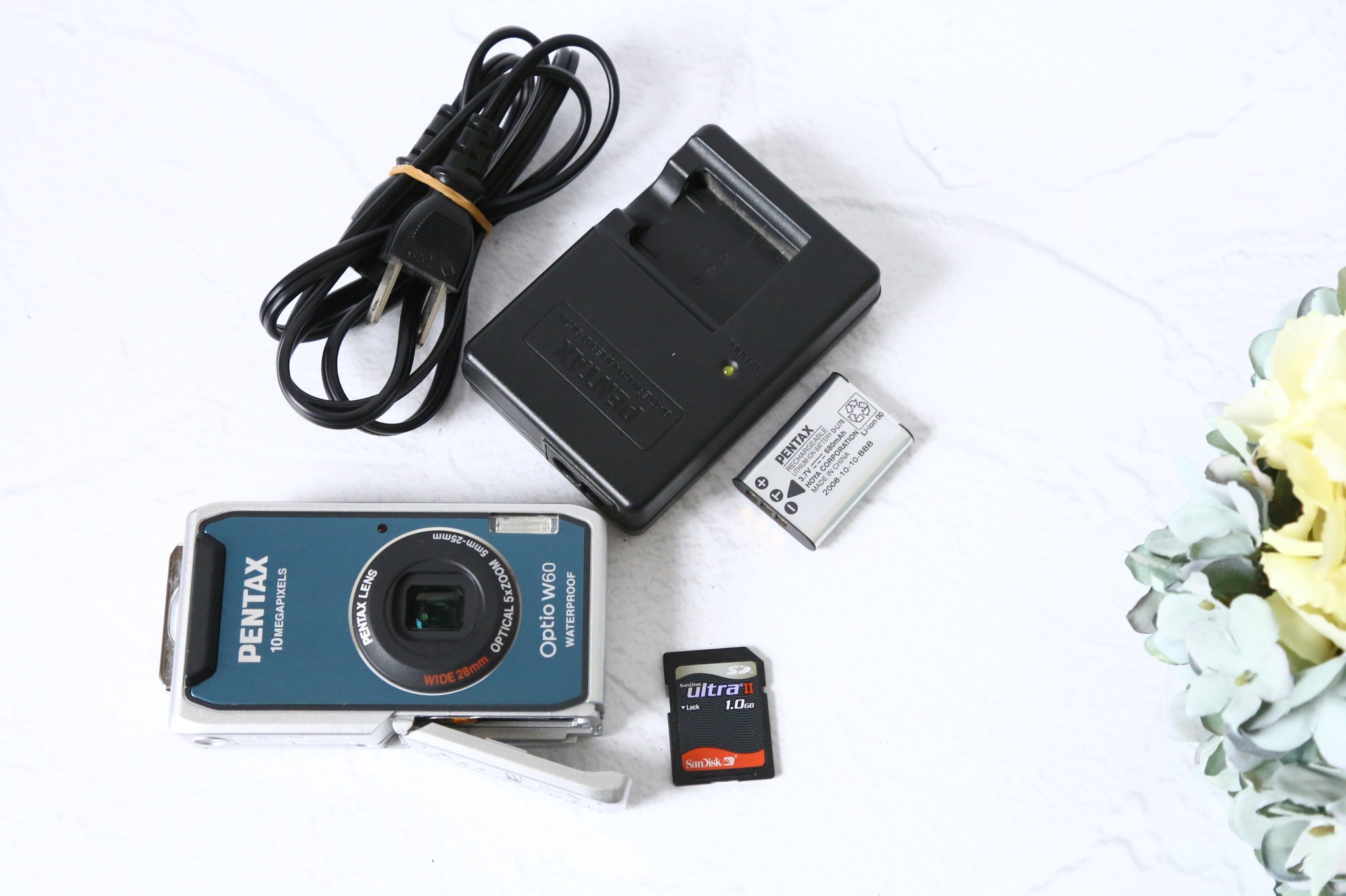 PENTAX Optio W60 オーシャンブルー【完動品】【貴重