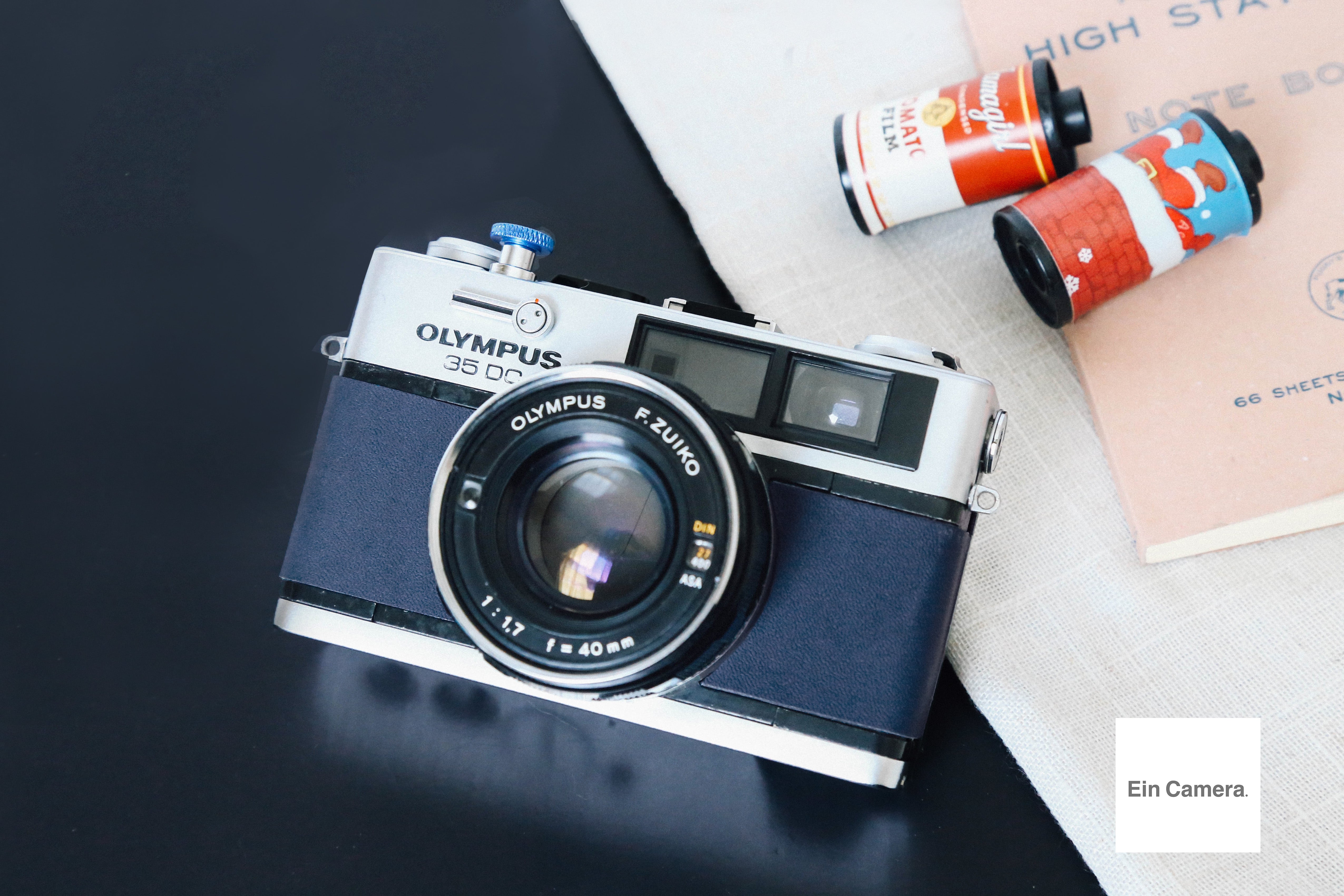 「1点モノ レトロ フィルムカメラ」オリンパス 35DC ネイビー リメイク 1点モノ レトロ フィルムカメラ」オリンパス 35DC ネイビー リメイク