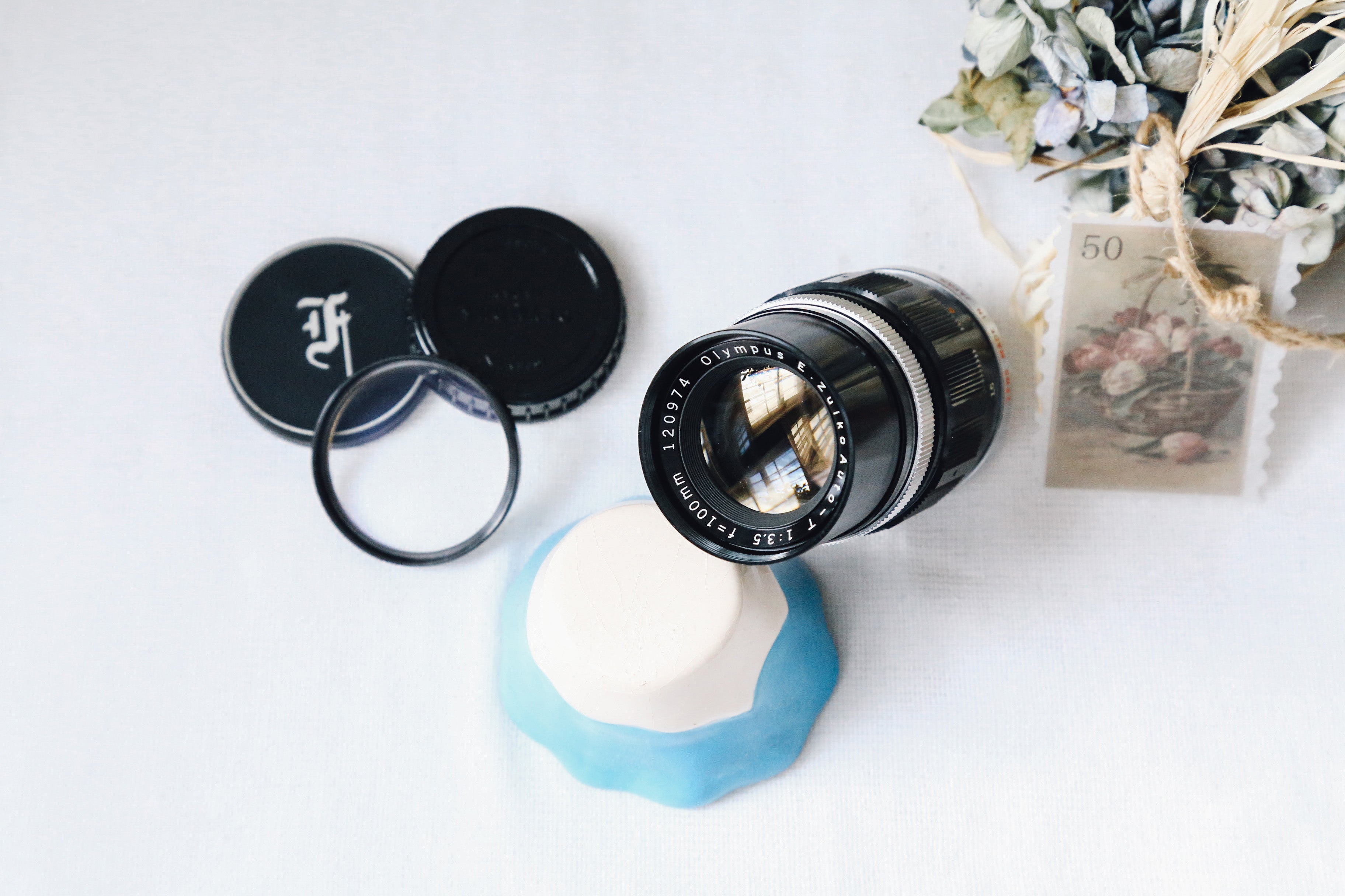 Olympus Pen F 100mm f/3.5 + T45 レンズフード 中古カメラ機材の通販専門店 Antiquary（アンティクアリィ）