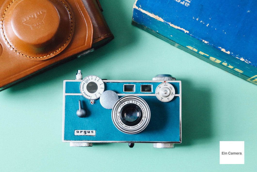 Argus C3 ロビンエッグブルー🤖【完動品✨/アメリカ製ヴィンテージ