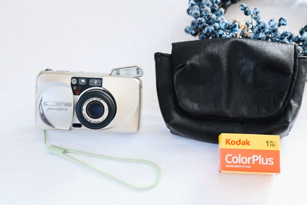 【完動品/返品保証】Olympus μ・Zoom 130 フィルムカメラ OLYMPUS μ Zoom130【完動品】初心者にもおすすめ▪️全自動コンパクト