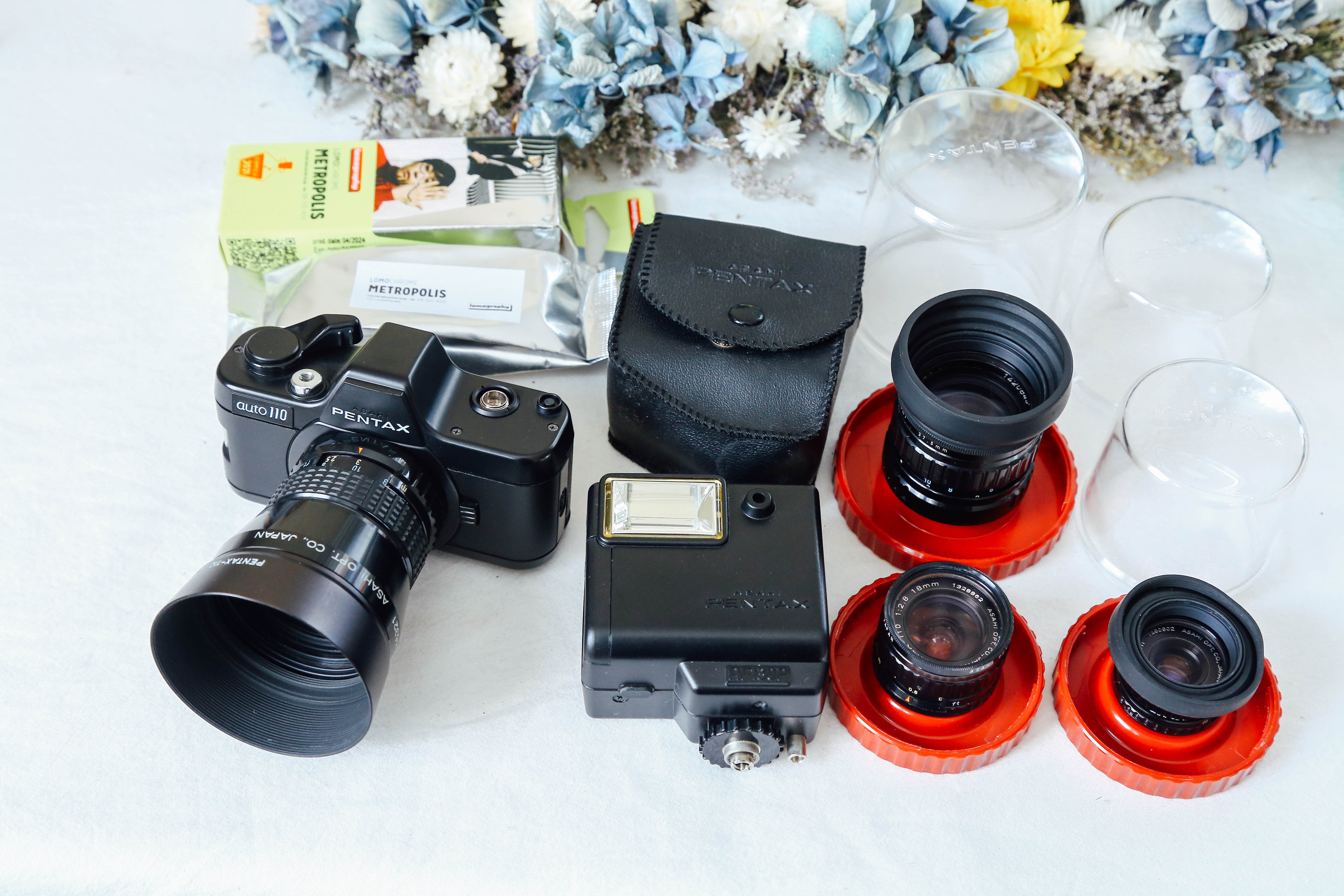 PENTAX AUTO110&レンズ4本セット【完動品】【美品】110フィルム使用 