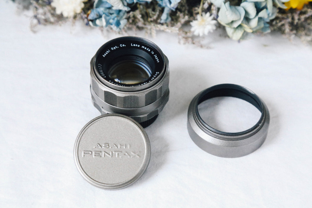 PENTAX Takumar 55mmF1.8 チタン塗装【完動品】PENTAX SPやオールドレンズに！M42マウント