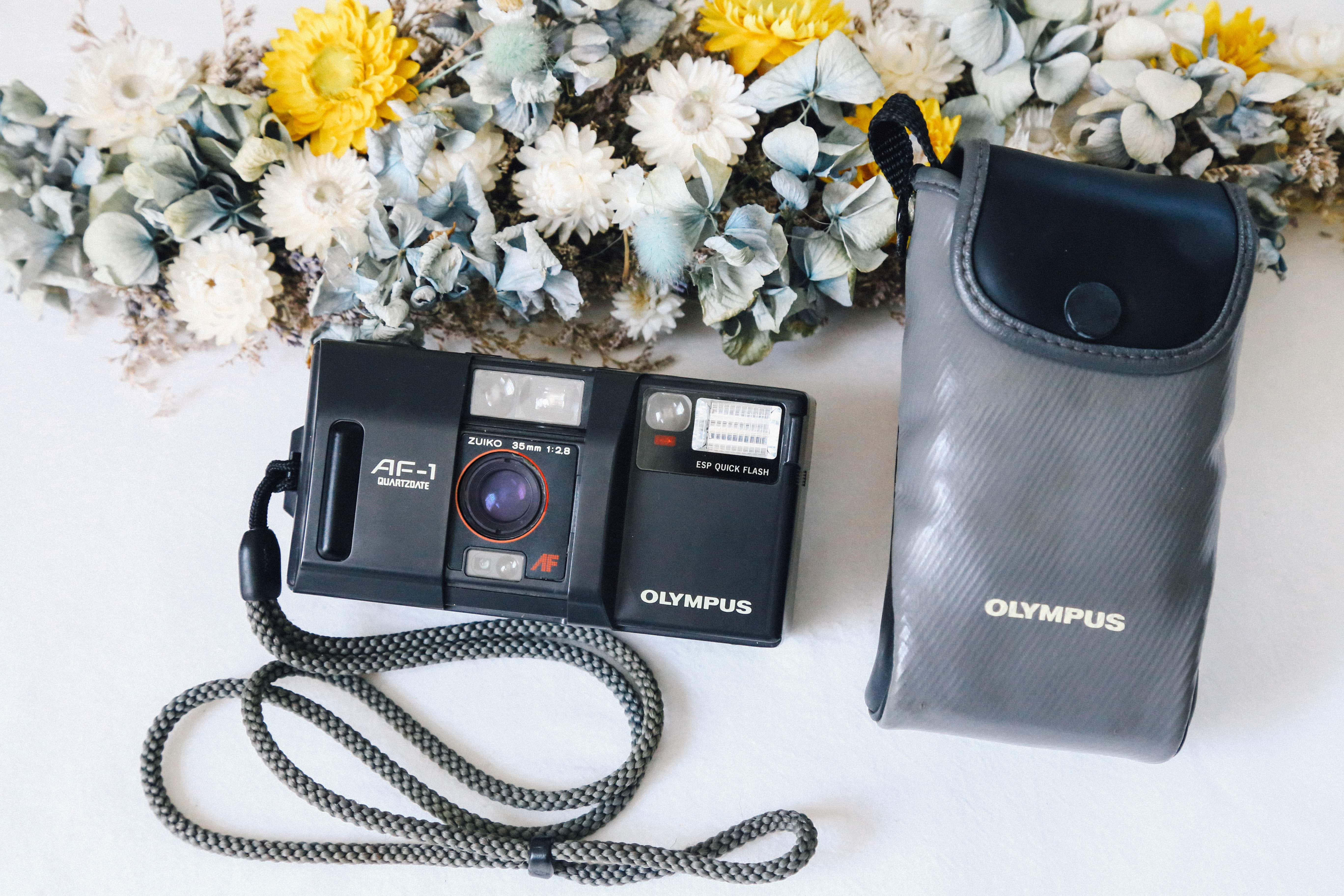 OLYMPUS AF-1 完動品📷家庭用防水☔️ストラップ・ケース付き
