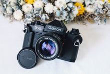 画像をギャラリービューアに読み込む, Canon New F-1 アイレベルファインダー ＆ New FD 50mm F1.4 セット + 純正ストラップ付き
