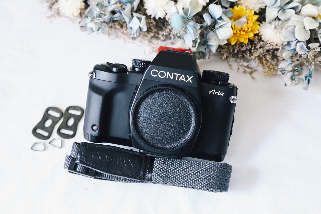 Contax Aria & Planar 50mm F1.4 MMJ & ストラップ付き　実写済み　完動品
