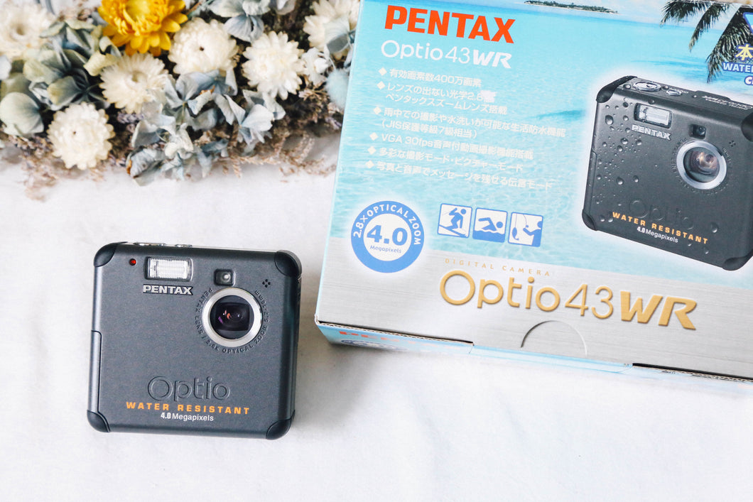 PENTAX Optio 43WR 🌊 ほぼ水中カメラ🐠 CCDセンサー搭載 オールドコンデジ 単三電池対応🔋