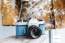画像をギャラリービューアに読み込む, PENTAX SP(SV)ジーンズ生地👖【完動品】フィルム一眼レフカメラ&amp;明るいタクマーレンズ付き❗️

