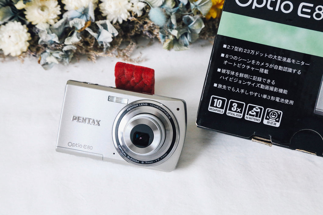 PENTAX Optio E80｜レトロ質感が楽しめるオールドコンデジ📸✨【完動品/美品】