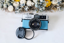 画像をギャラリービューアに読み込む, OLYMPUS 35DC ✨北欧ブルーレザー仕上げ🦕🌳完動/実写済み｜40mm F1.7｜露出計OK｜整備済み
