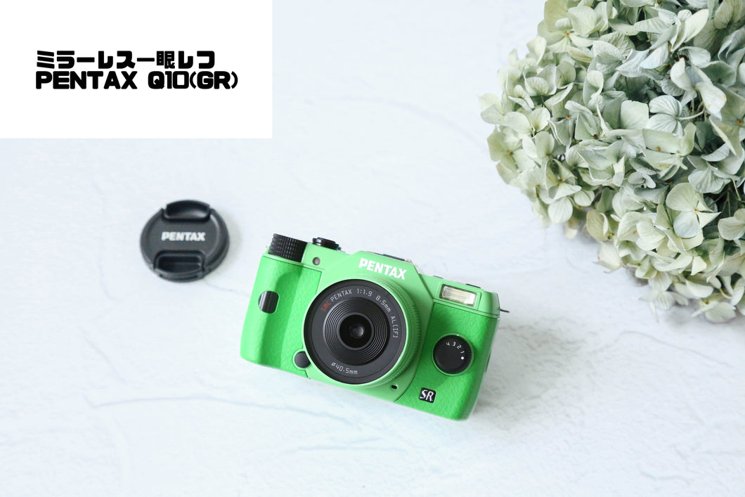 PENTAX Q10 ヨッシーカラー💚【完動品】【希少✨】【美品❗️】フルセット❗️▪️オールドコンデジ▪️ミラーレス一眼レフカメラ　