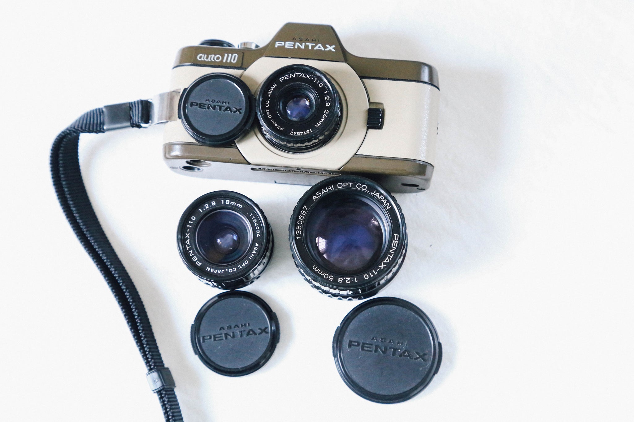 PENTAX AUTO110&レンズ3本セット マロン【完動品】【希少✨】110