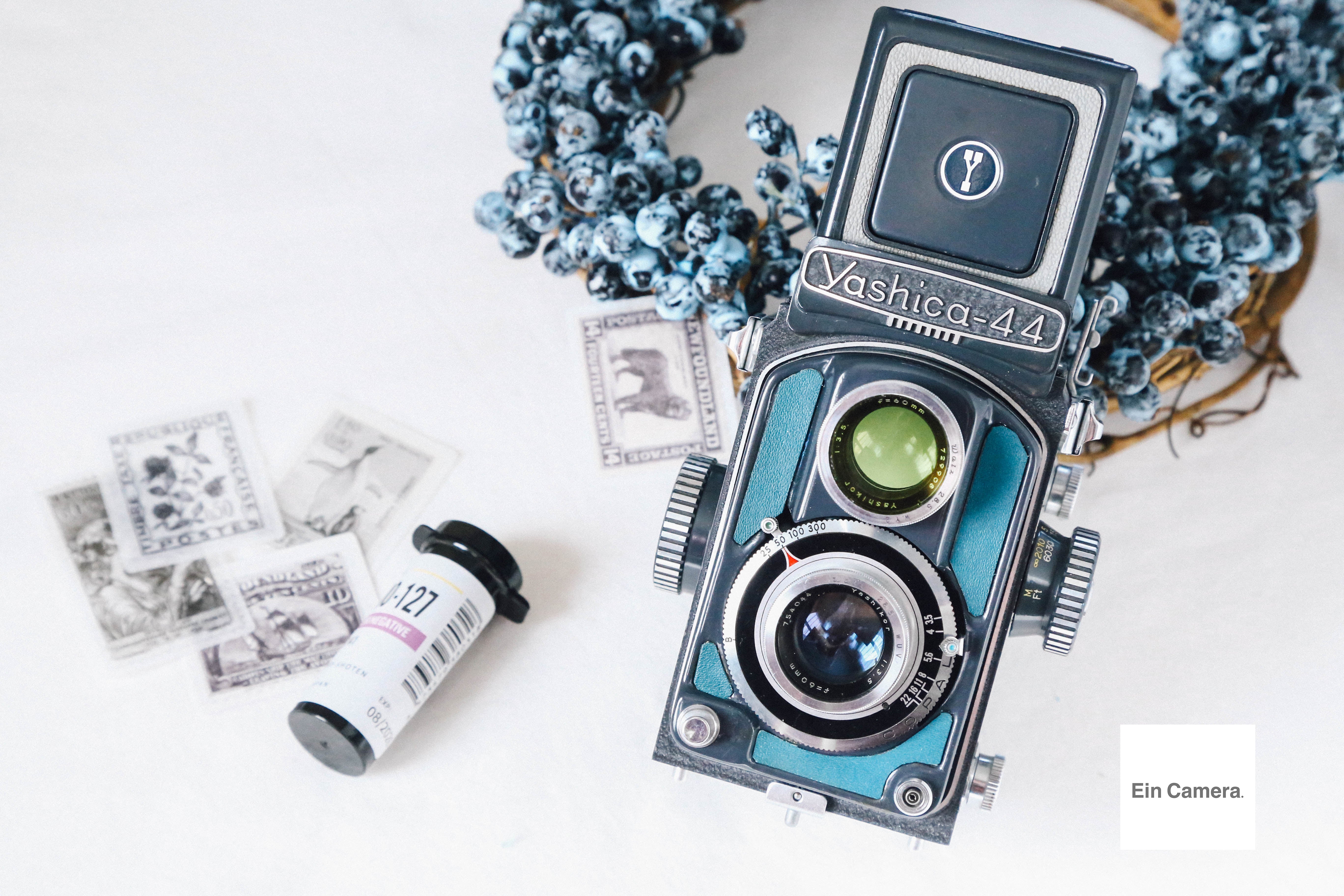 ☆Yashica-A 二眼レフカメラ「動作確認済み」 YASHICA-44 【完動品/美品✨】実写済み🎞️127mm二眼レフカメラ