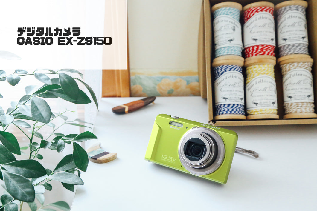 CASIO EXILIM EX-ZS150【完動品】状態◎ライムグリーン・フルセット❗️▪️オールドコンデジ▪️デジタルカメラ – Ein Camera